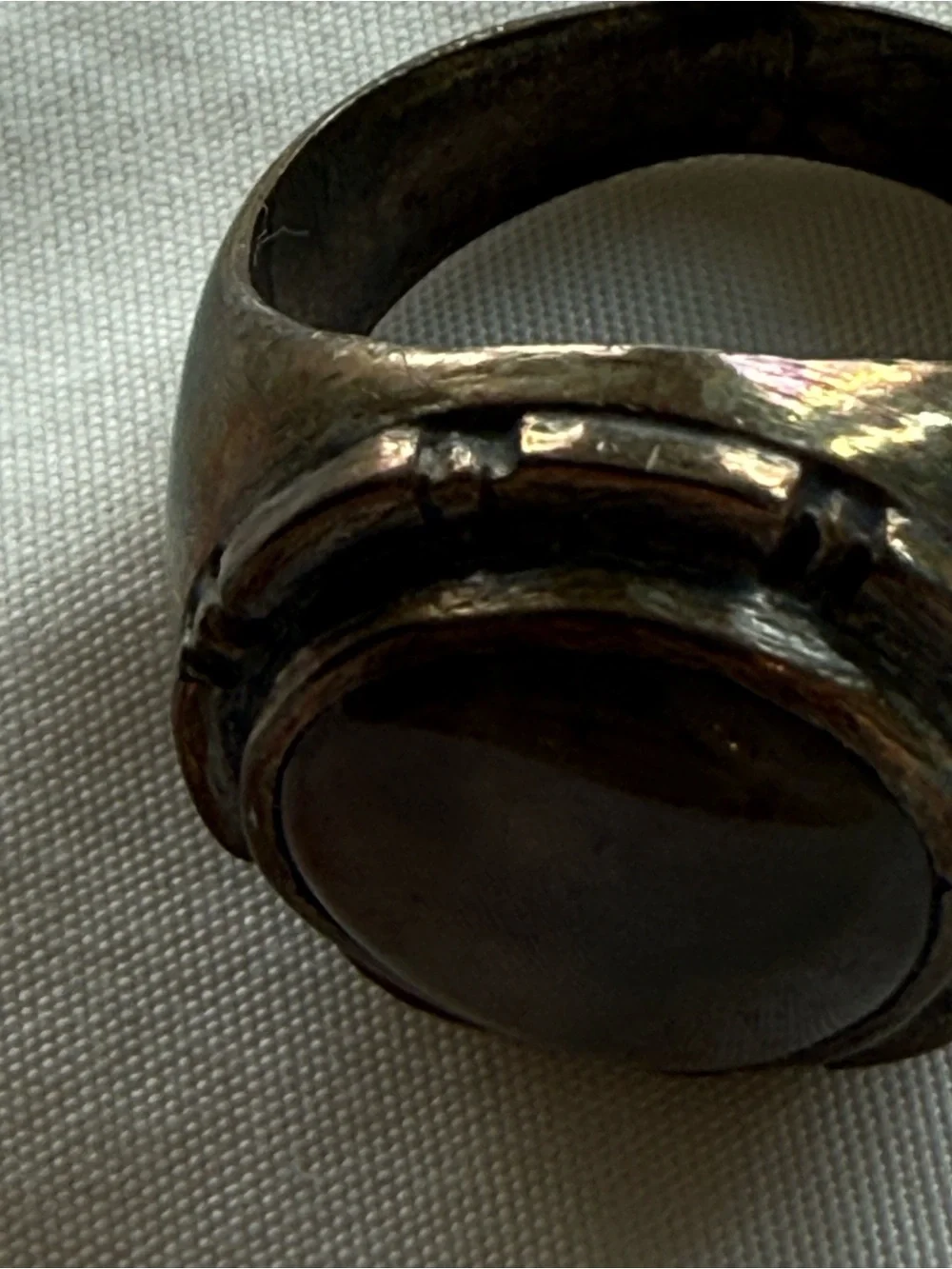 Vintage 70s Boho Brass Statement Ring